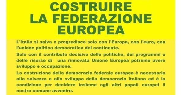 L'Europa federale nei programmi elettorali e il giudizio sui partiti